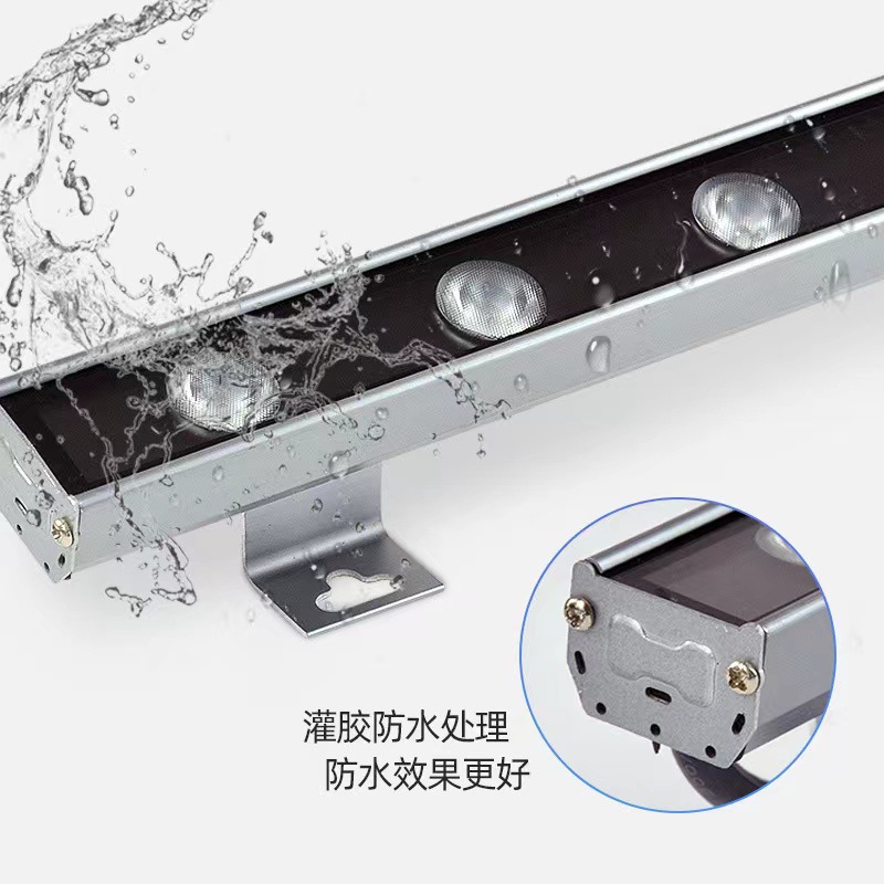 led outdoor waterproof wall-washing light, single-color full-color lighting, 24v exterior control, building outline, villa exterior wall light dmx512 Item Picture