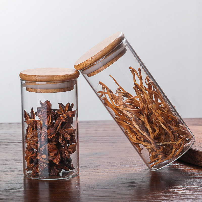 Wholesale transparent high borosilicate glass tea cans, storage cans, glass sealed cans, transparent dried fruit cans and seasoning cans from the manufacturer Application Scenario