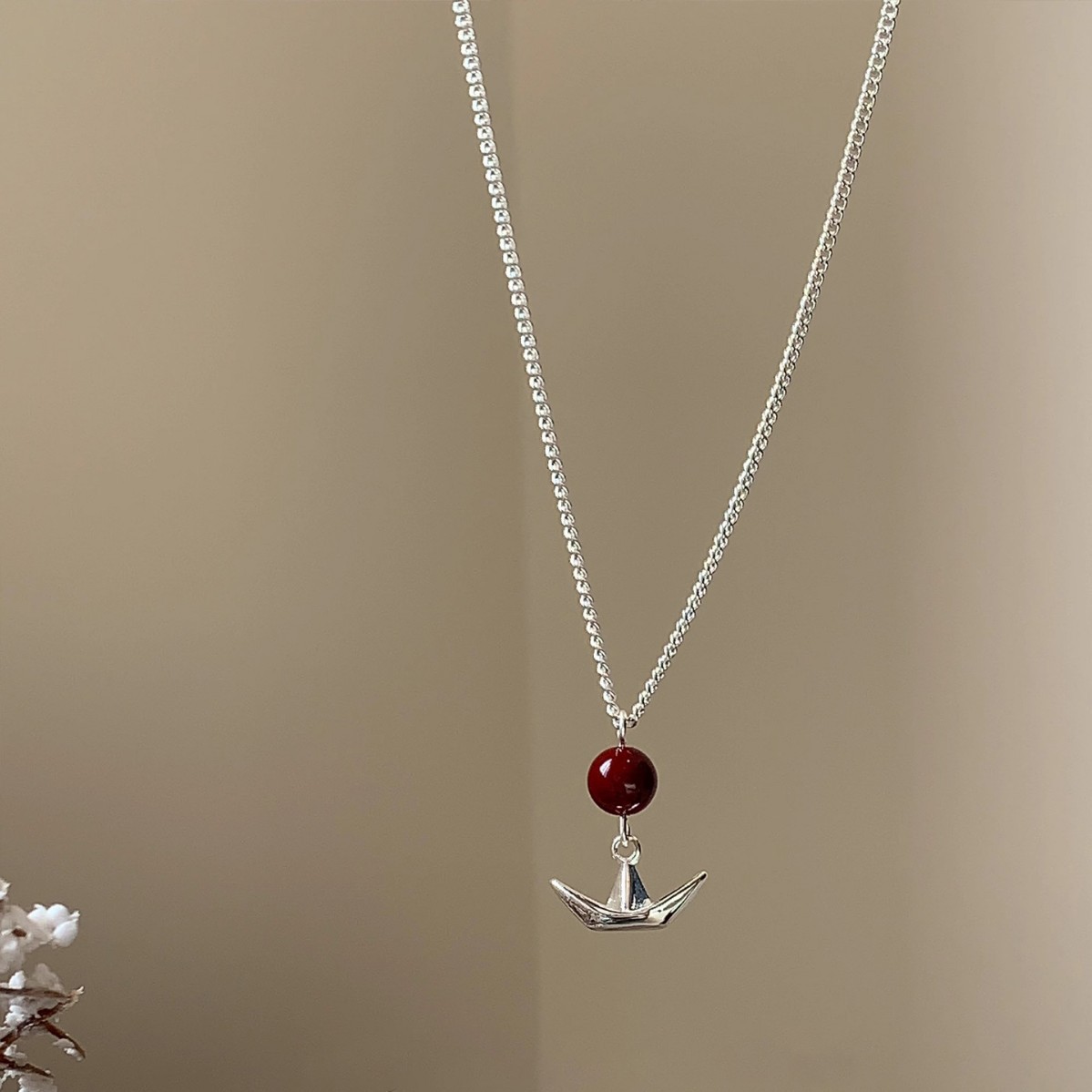 New Chinese-style versatile necklace, women's Smooth Sailing pendant necklace, niche and light luxury neckchain, collarbone chain details Picture