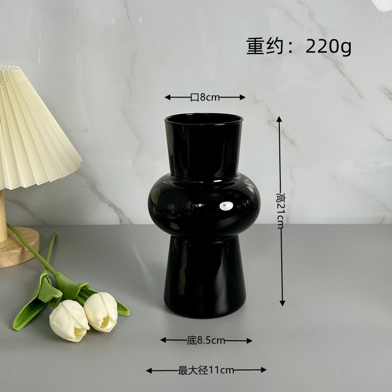 Creative and simple glass vases, retro furniture ornaments, hydroponic fresh flower arrangements, colorful vintage European vases details Picture