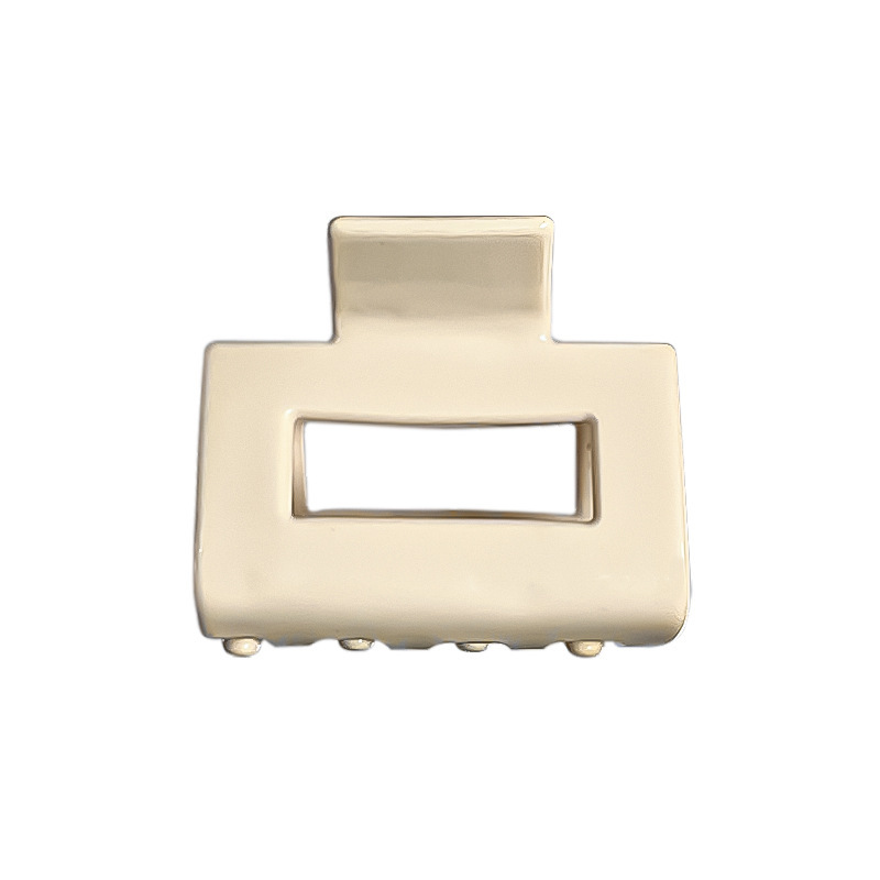 The high-end acetate milk white series of hair clips, fashionable scratch-off clips, French elegance, versatile, and the little fragrant shark clip for women Item Picture