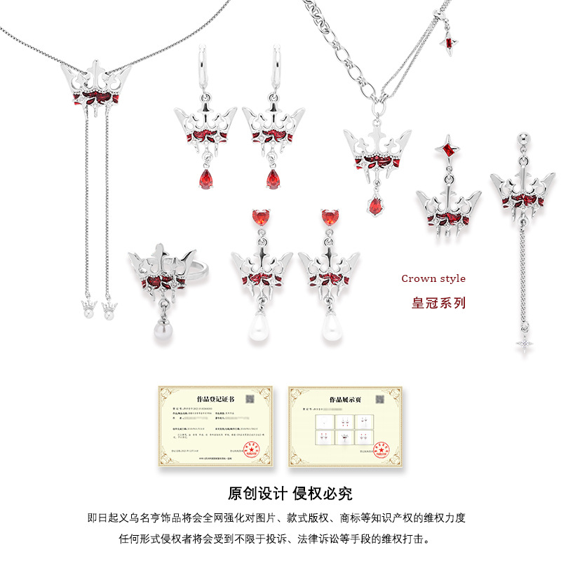A high-end crown necklace with a retro design sense, a new versatile sweater chain, a women's high-end, light luxury, original and niche accessory Application Scenario