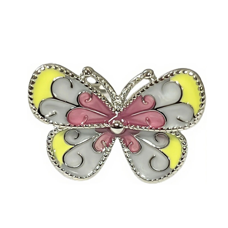 Galaxy Starry Sky Designer's oil painting style enamel ring, women's butterfly color block, cold and fashionable index finger ring for girls Item Picture