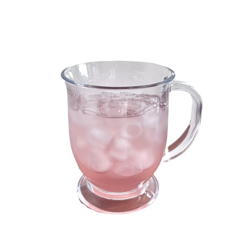 High-appearance-level InS-style glass cups, large-capacity glass cups with handles, beverage cups, milk tea cups, household drinking cups Item Picture