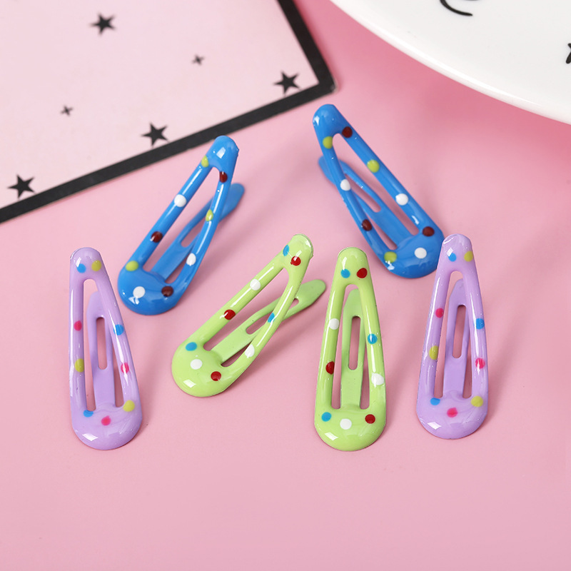 Colorful polka dot 3cm children's hair clips, hair accessories, candy colors to charm you, BB clips, hair clips, girls' hair clips, cute details Picture