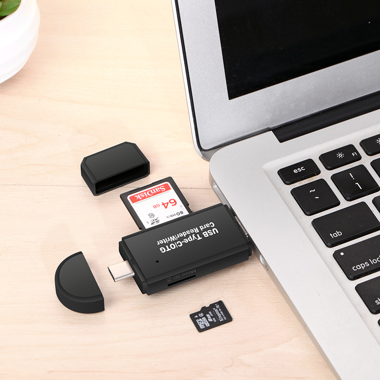Multi-functional OTG card reader, high-speed transmission, USB all-in-one Type-C mobile phone card reader, tf sd accessory details Picture