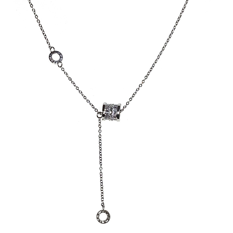 Show your elegance! The Sparkling Diamond Mini Waist necklace for women, a light luxury and niche Internet celebrity collarbone chain, is a trendy new style in 2023 Item Picture