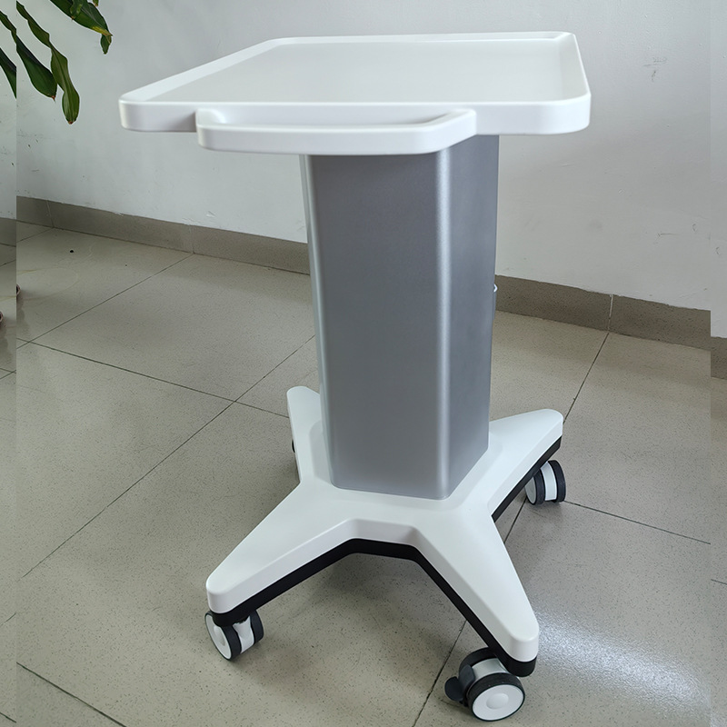 Beauty, mobile trolley with tray, storage rack, simple abs medical equipment, clinic, dental, oral clinic full figure