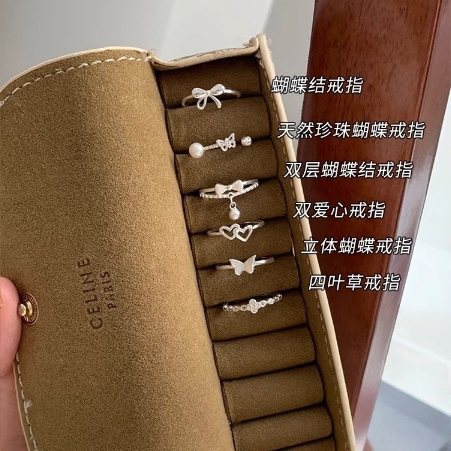 Sweet bow ring, a niche design for women, exudes a sense of sophistication. Layered open index finger ring, a versatile and fashionable ring for daily use details Picture