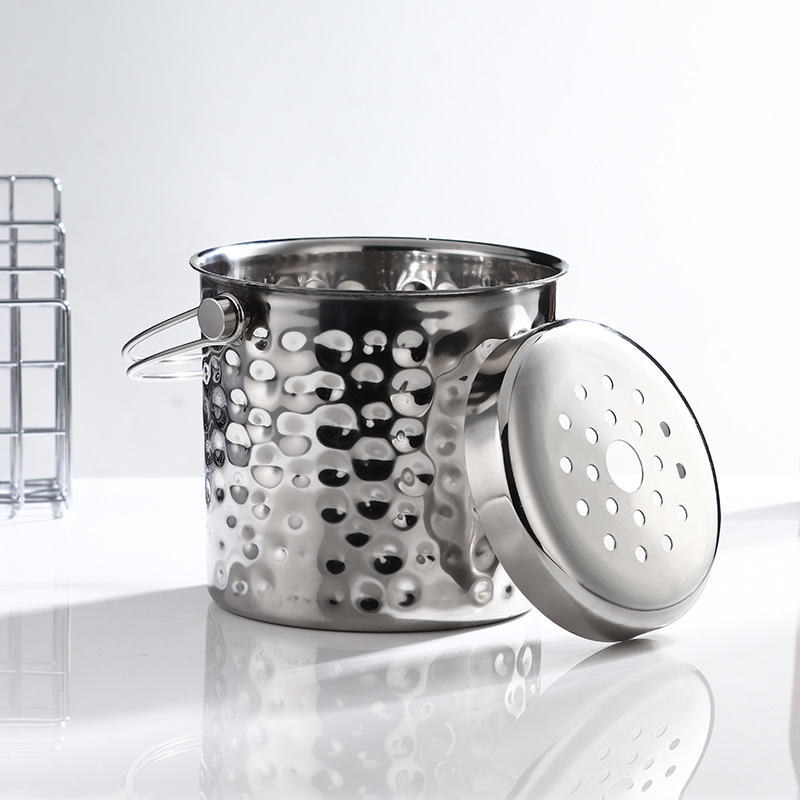 Hammered ice granule bucket, champagne beer water ice bucket, red wine ice bucket, KTV ice bucket, bar ice bucket, stainless steel champagne bucket full figure