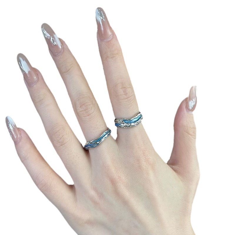 The 2022 new style of women's Instagram niche design, cold style, high-end adjustable opening index finger ring, original design Item Picture