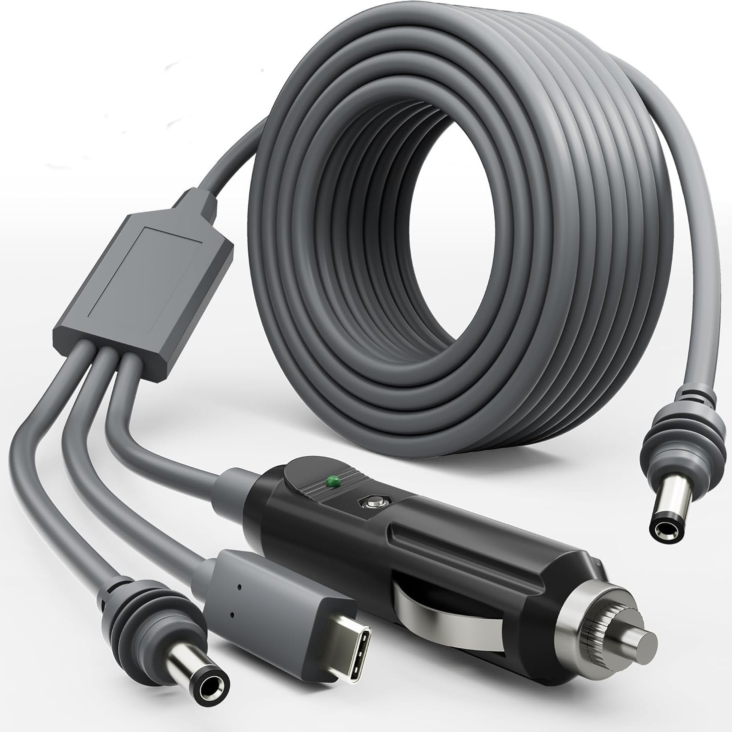 Amazon's cross-border bestsellers are suitable for 3-in-1 car chargers/DC to DC cable mini power cords. full figure