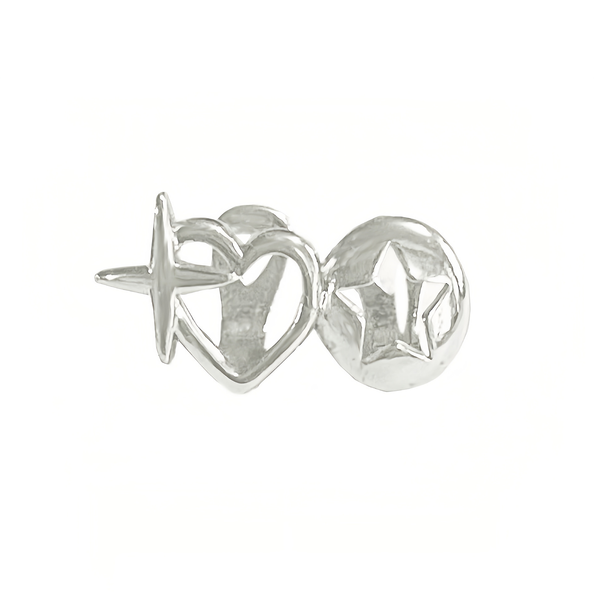 Genuine cross-border hip-hop braces, double hollowed-out heart-shaped star teeth performance accessories, braces, Halloween trendy accessories Item Picture