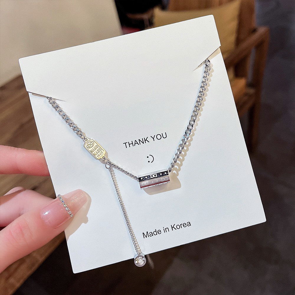 This is a fashionable and elegant hip-hop style necklace with geometric letter pendants from Europe and America. It won't fade and is a trendy accessory for women full figure