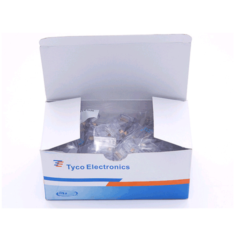 Wholesale 100 boxed Category 6A Gigabit engineering-grade network routing switches and Category 6 computer crystal heads Item Picture