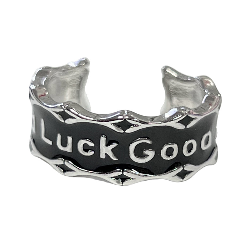 Punk dark style drip glaze spider butterfly personalized fashion ring, gender-neutral style, simple and unique ring trend Item Picture