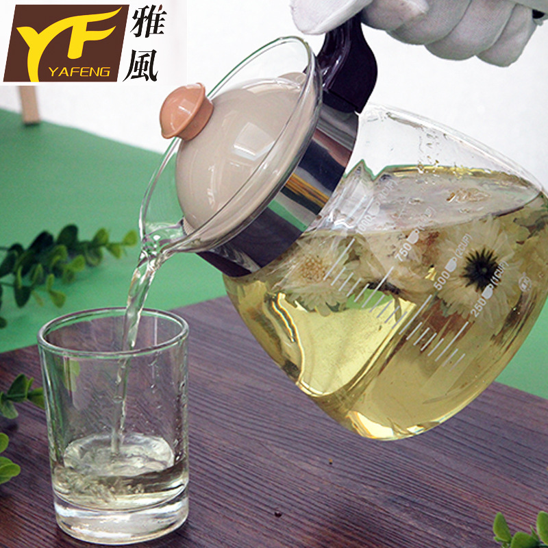 Yafeng direct-fire kettle, large-capacity heat-resistant glass teapot, cold water kettle, boiling water kettle, cold water kettle can be boiled Specification drawing