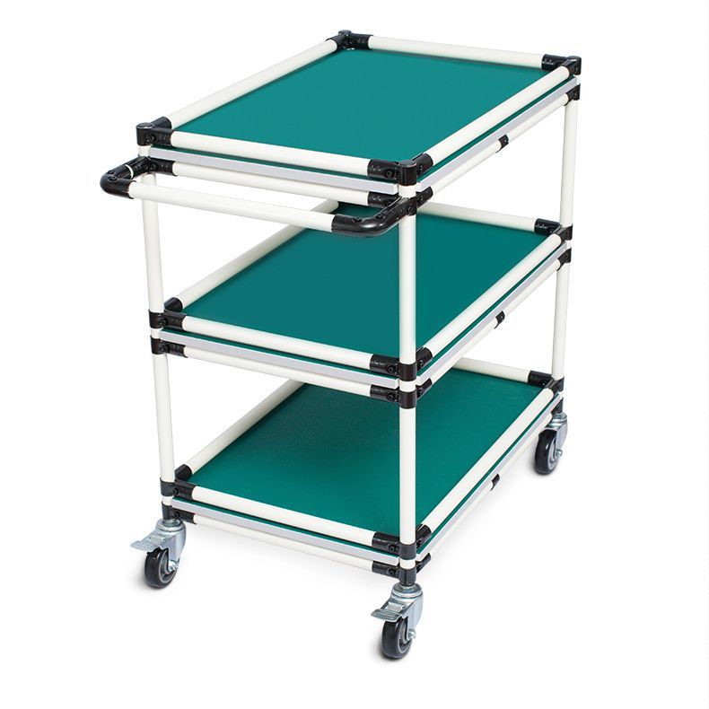 Anti-static turnover cart, mobile handcart, material lean pipe, multi-layer pulley workshop material small push tool cart Item Picture