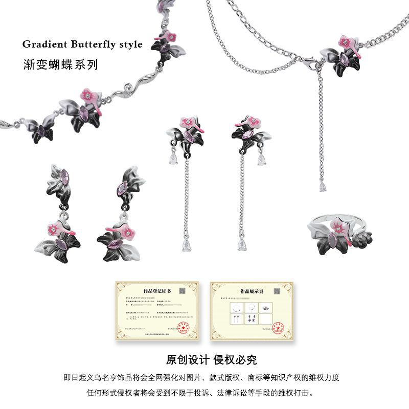 New Millennium butterfly earrings, women's tassels, new Chinese-style design, 925 silver needle, versatile earrings, original wholesale Application Scenario