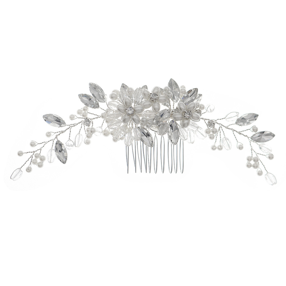 Bridal accessories, photo studio photo accessories, ancient costumes, Hanfu, updo, headwear, new European and American hair combs, handcrafted pearl combs Item Picture