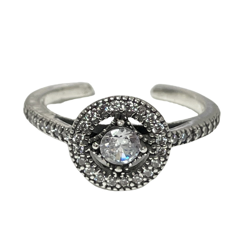 Retro aged cross fashion open ring for women, a niche androgynous hip-hop punk style, simple and individual food ring Item Picture