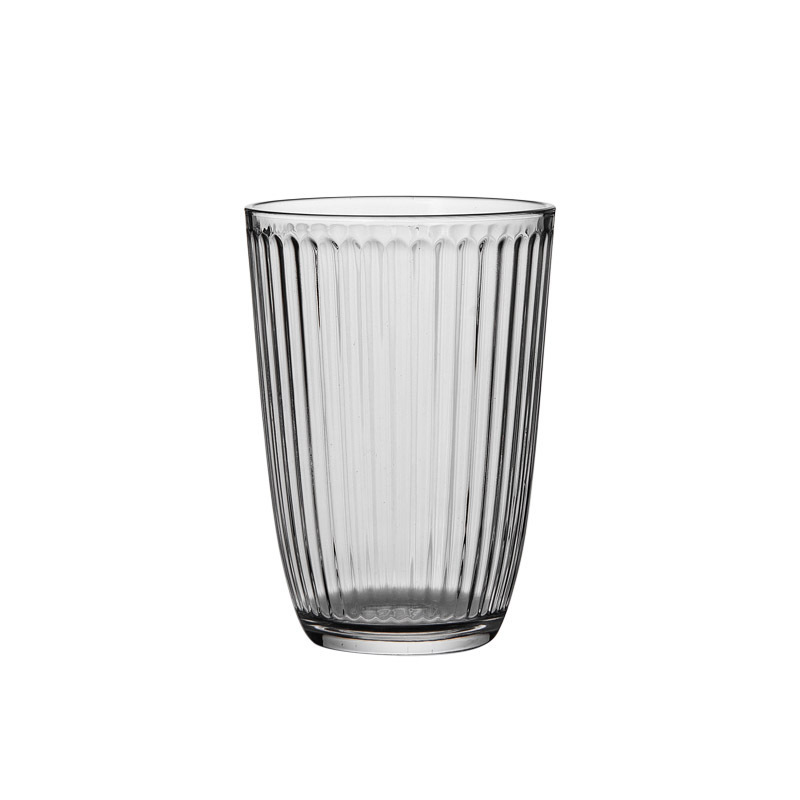 Japanese-style vertical striped gold-edge glass cups, ins style, high school girls' appearance level, household heat-resistant drinking cups, beer and beverage cups Item Picture