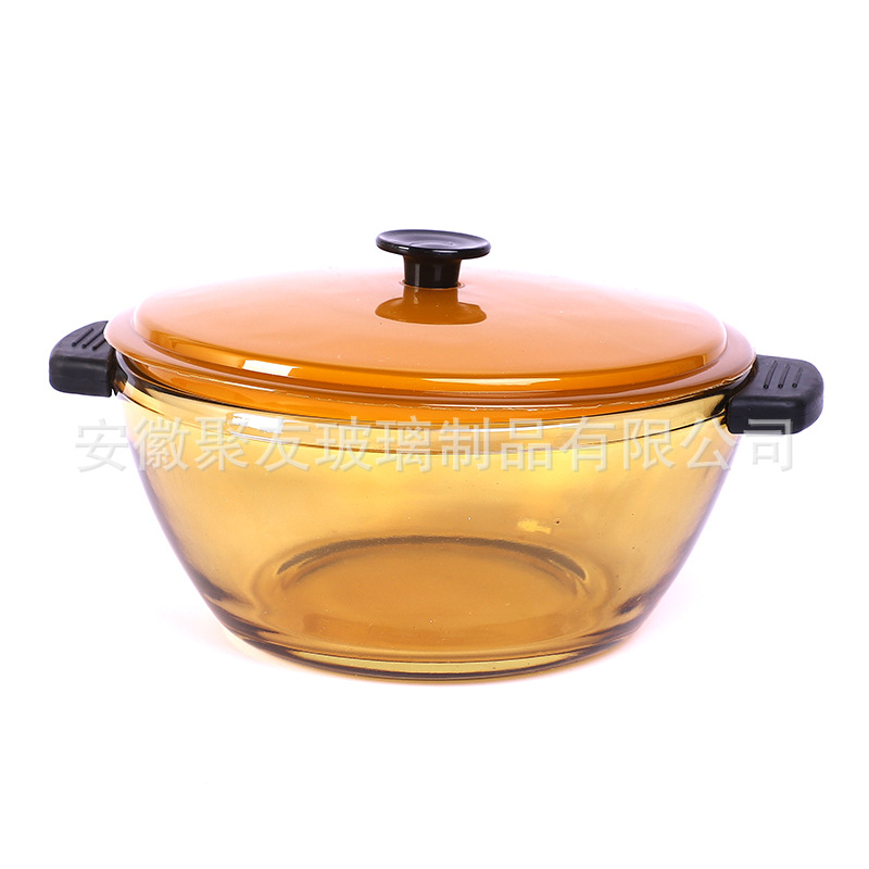 Covered soup pot, hot pot tableware, glass soup pot with handle, promotional event gift pot set manufacturer Item Picture