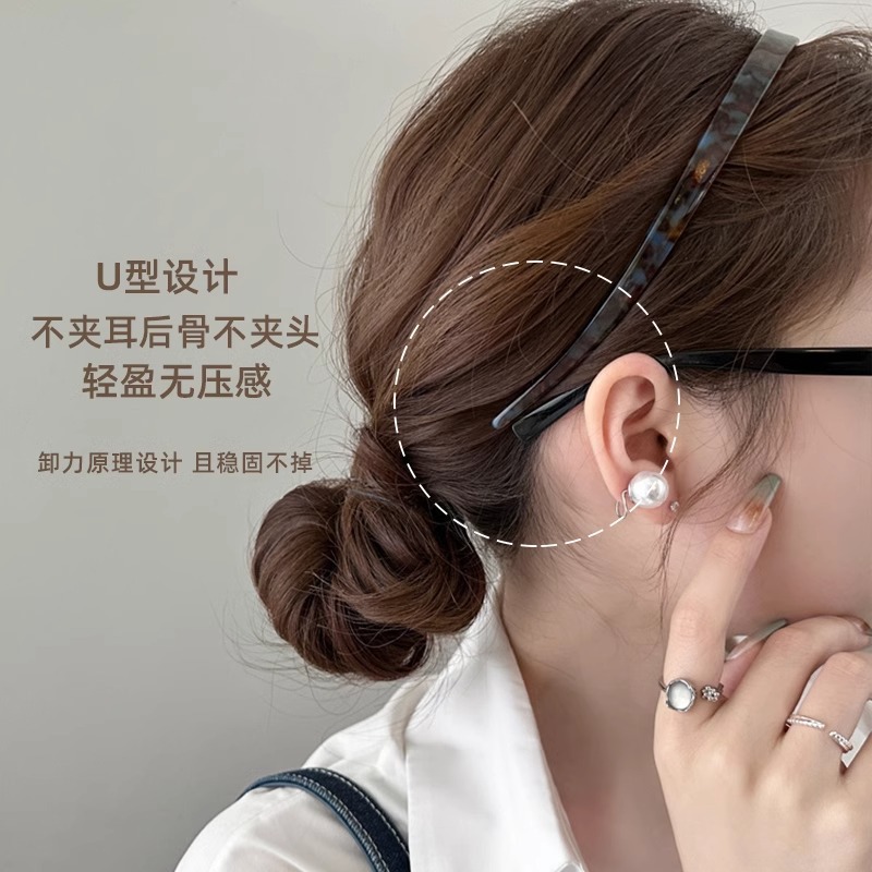 High-end acetate glasses, sheet hair band, women's 2025 new marble anti-slip headband, simple head buckle hair accessory Application Scenario