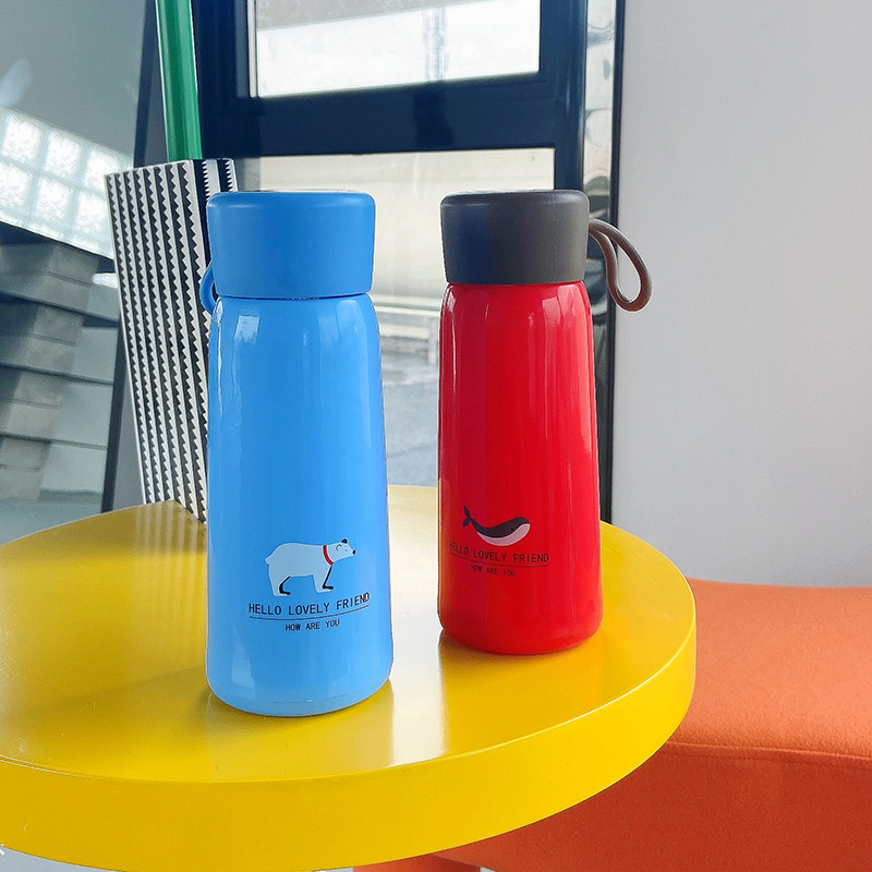 Fashionable glass double-layer portable U-shaped cup, ins simple, cute and fashionable student water cup, ground promotion advertising gift cup details Picture