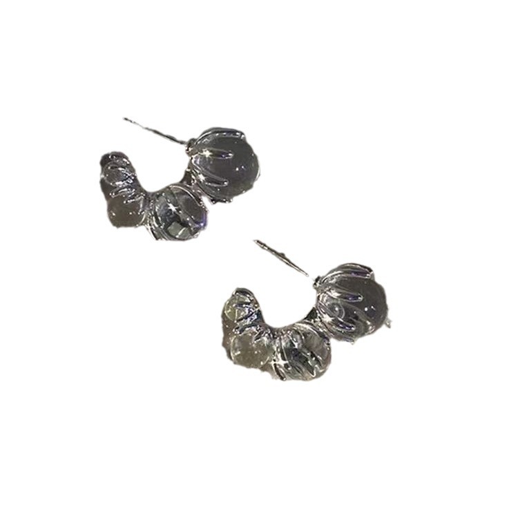Iceland Night ~ Summer Ice Crystal Bead Earrings 2025 New Best-selling Niche Design Earrings and Earrings Item Picture