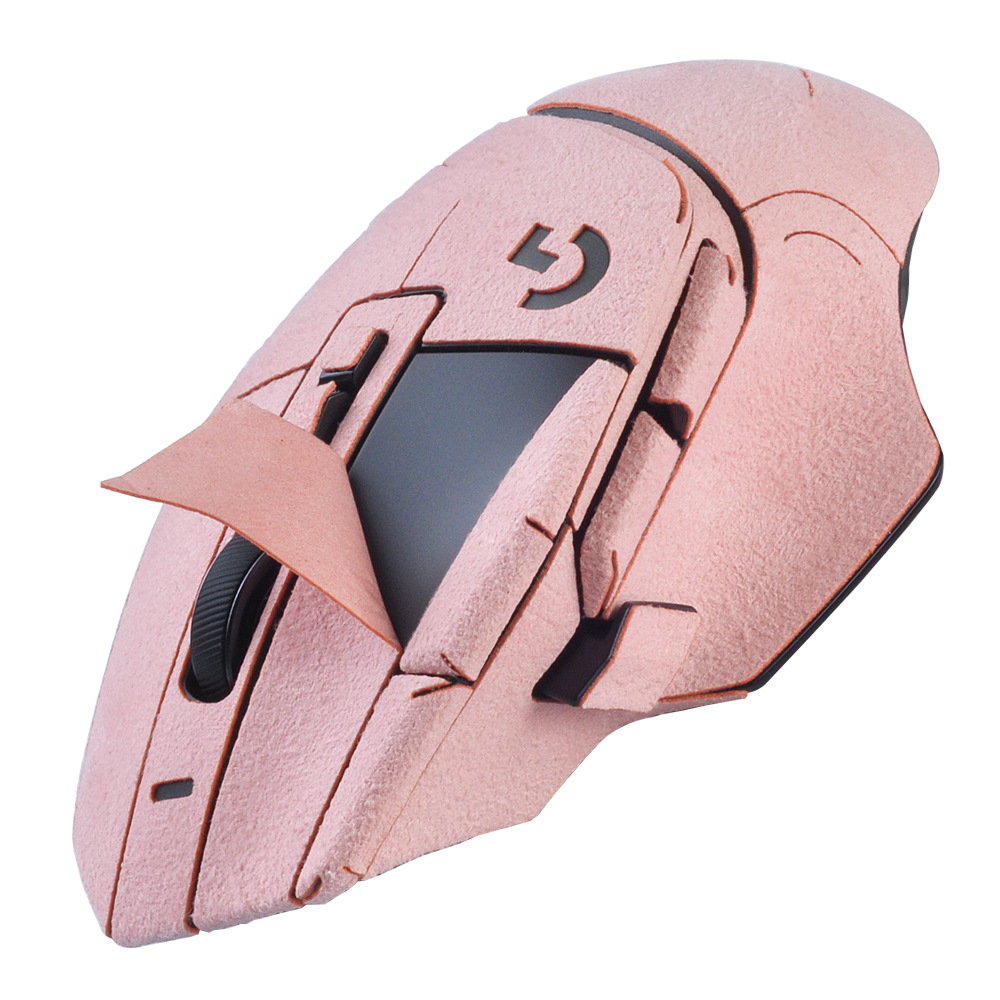 Suitable for G502XPLUSLIGHTSPEED mouse, with a suede leather feel, full coverage, anti-slip and sweat-absorbing film in pink Specification drawing