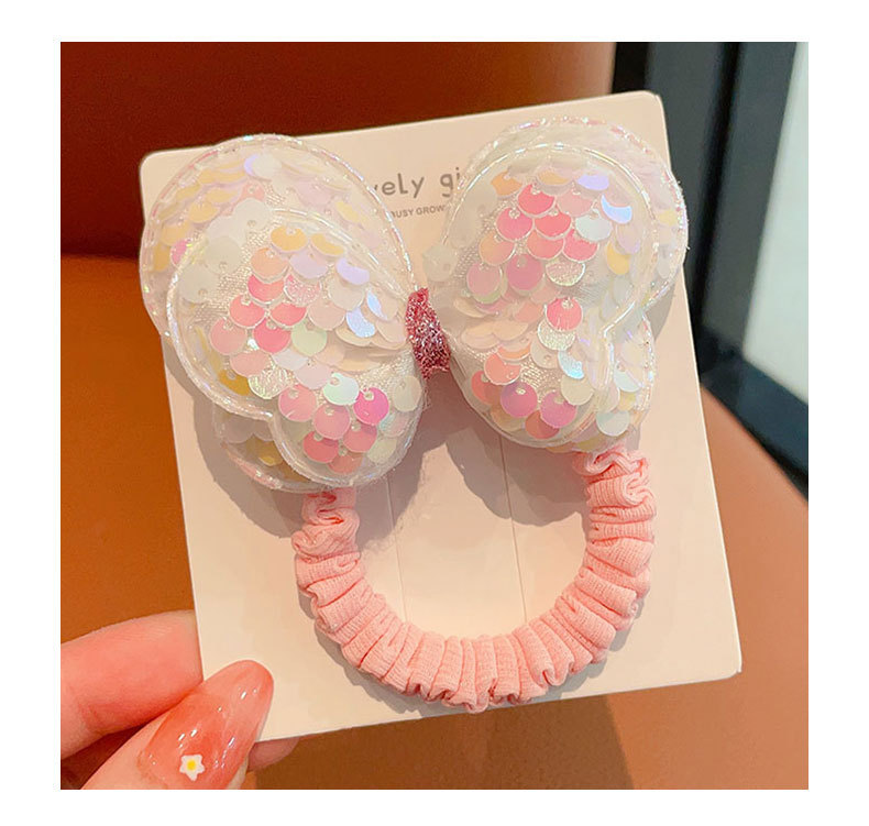 Children's hair bands, sequined butterfly hair bands, girls' hair bands, large intestine, cute princess, sweet hair ties, hair accessories, headwear, hair ties wholesale Specification drawing