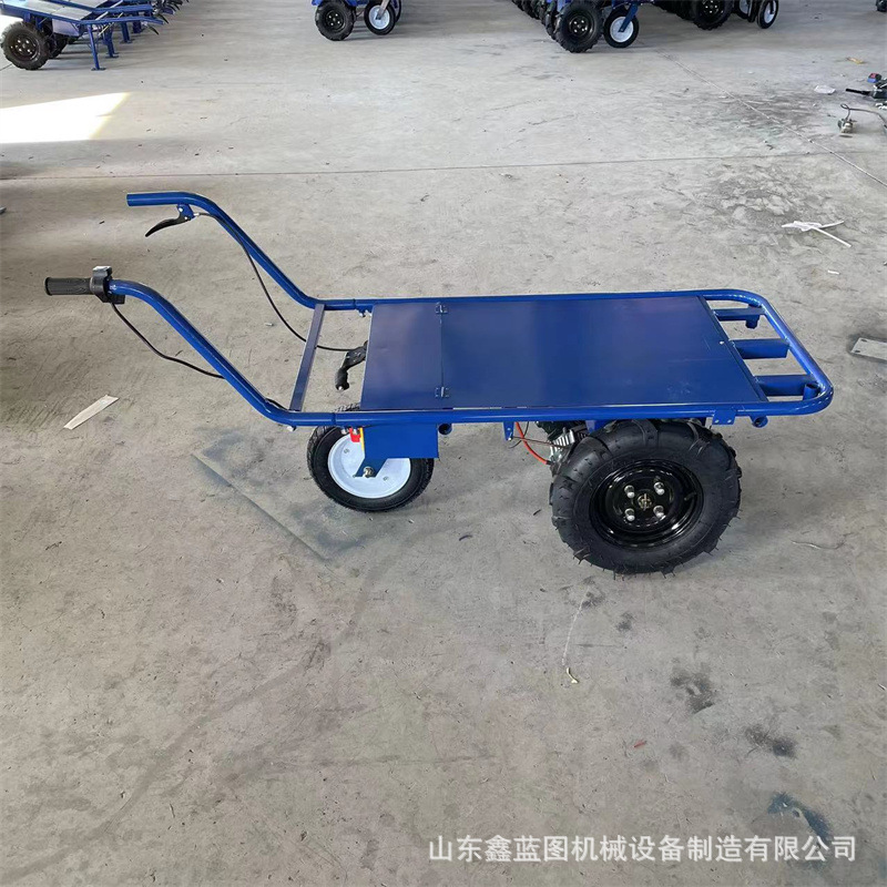 Supply two-wheeled hand-pushed 48V electric chicken carts and electric-assisted trolleys for manure climbing in livestock farms details Picture