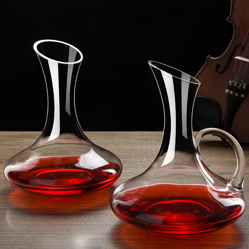 Red wine glass set, home decanter with handle, large European glass, high-end wine pot, tall glass, wine ware, 1500 Specification drawing