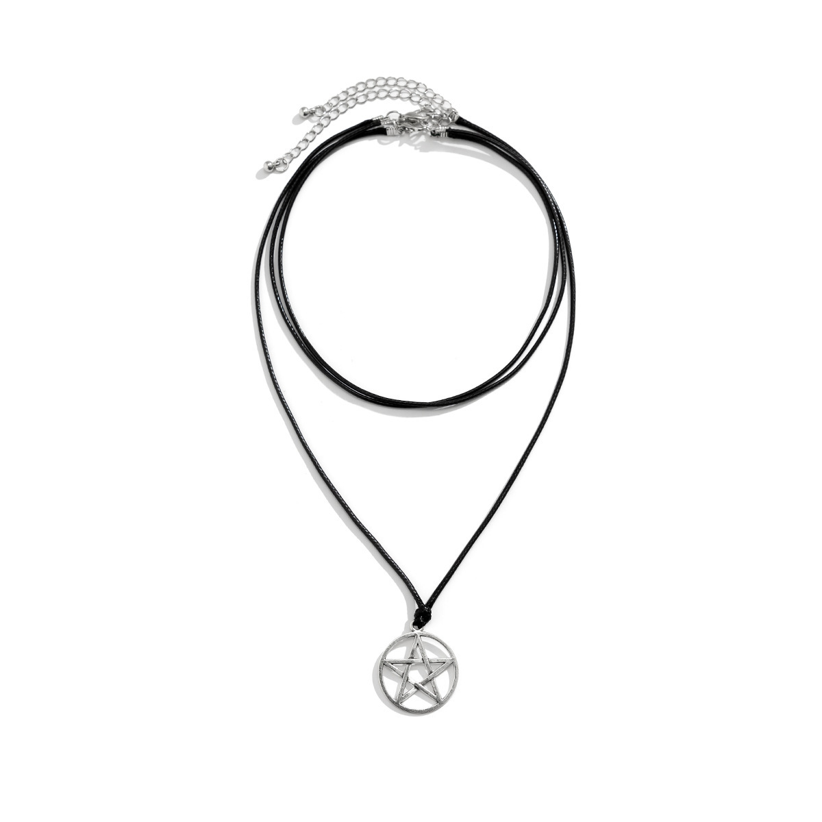 European and American cross-border jewelry, sweet and cool, spicy and cold style, five-pointed star pendant necklace, hip-hop punk cross necklace Item Picture