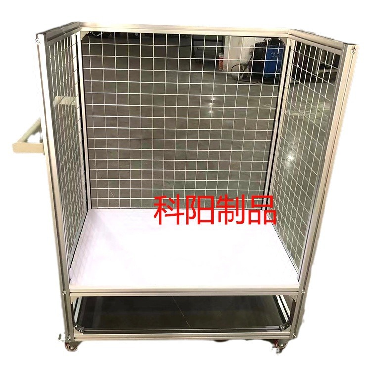 Aluminum profile turnover trolley, workshop warehouse sorting trolley, logistics loading and unloading transportation cage trolley, anti-rust distribution turnover trolley Item Picture