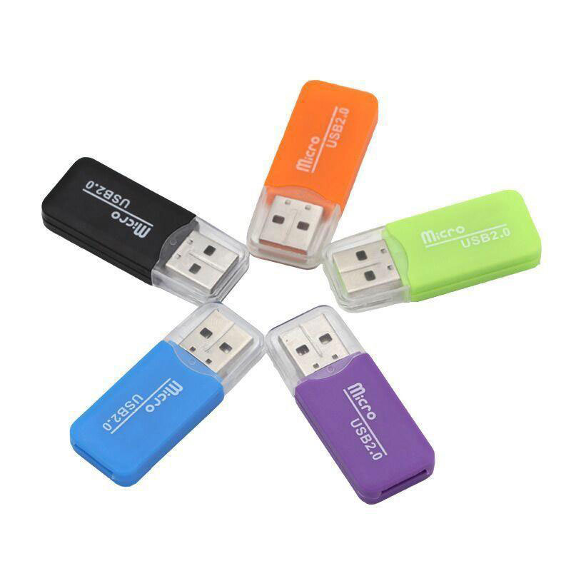 Mobile phone card reader USB2.0 medium-speed download, multiple color SD card reader, TF card, mobile phone memory card, USB flash drive Application Scenario