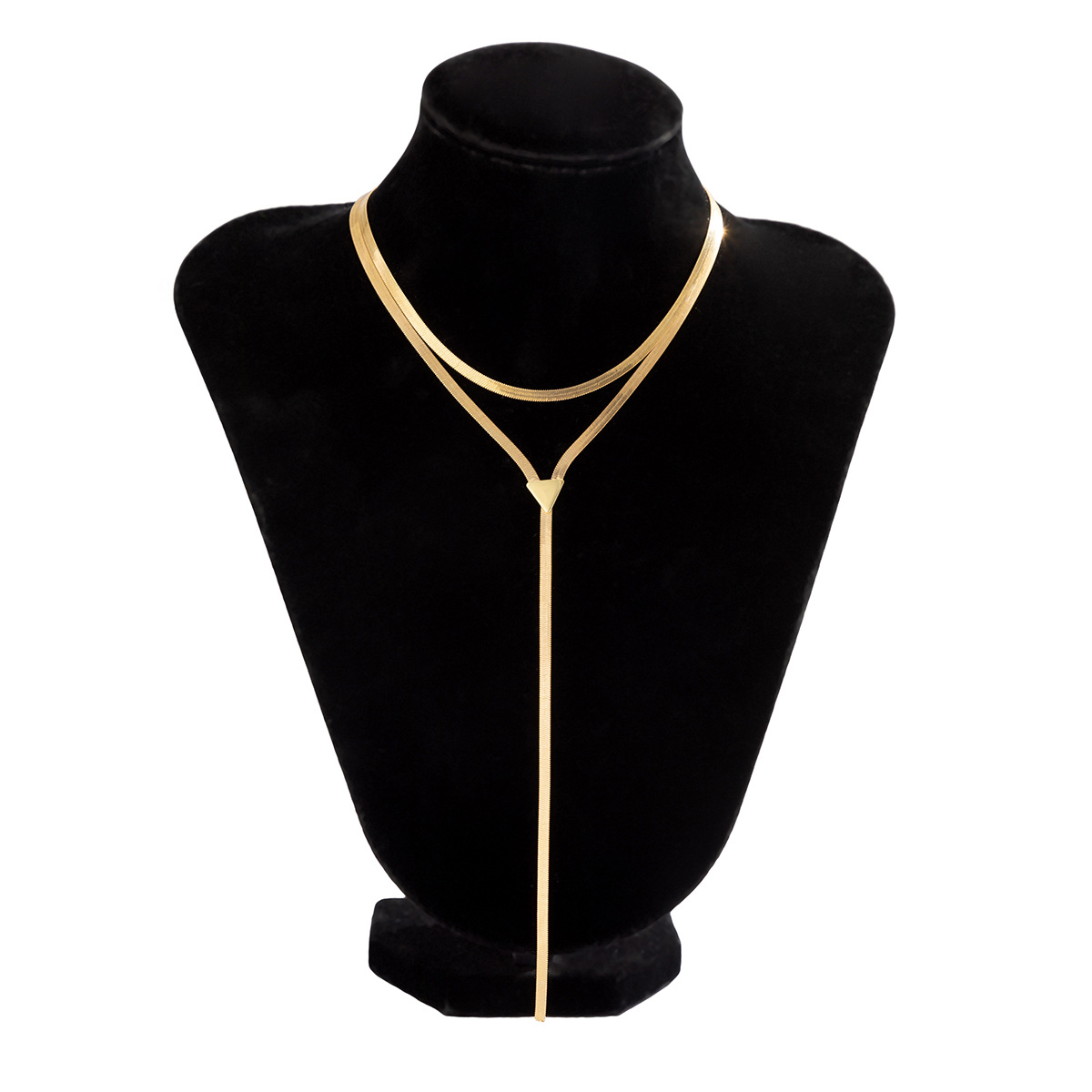 European and American cross-border jewelry choker snake bone chain, simple and niche collarbone chain, niche women's French simple necklace Item Picture