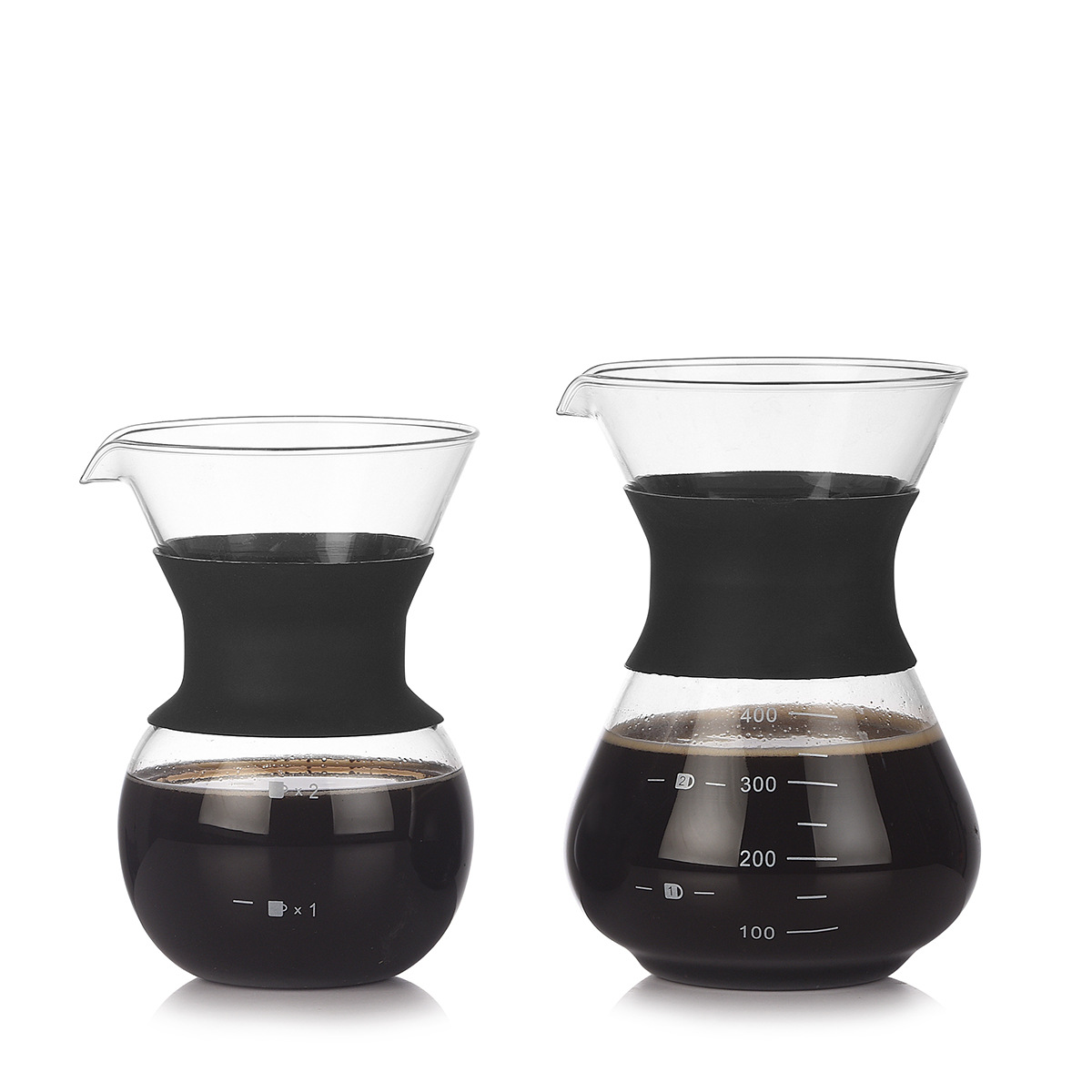 Small coffee POTS, Italian mocha POTS, household hand-brewed coffee POTS, glass coffee sharing pot manufacturers, cross-border supply sources details Picture