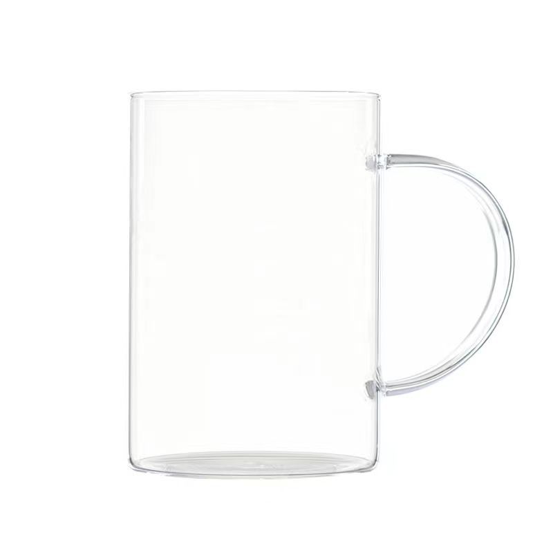 Wholesale new glass cups, simple student large-capacity straw water cups, high appearance level with LIDS, salary increase water handfuls cups Item Picture