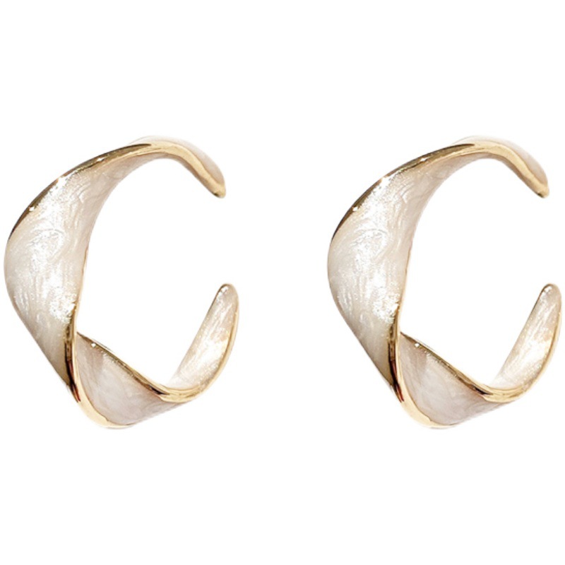 French-style niche earrings, Korean chic Internet celebrity's 2025 new trendy summer light luxury stud earrings Item Picture