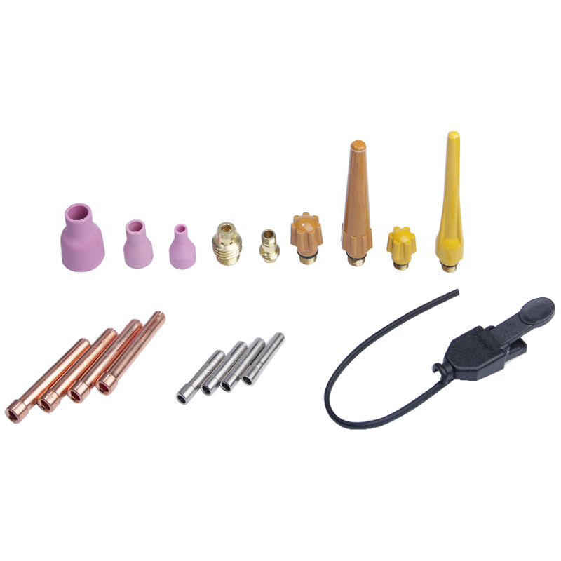 QQ150/QQ300 argon arc welding gun, porcelain nozzle flow guide parts, short gun tail, long tail cap, 1.6/2.0 tungsten electrode clamp Item Picture
