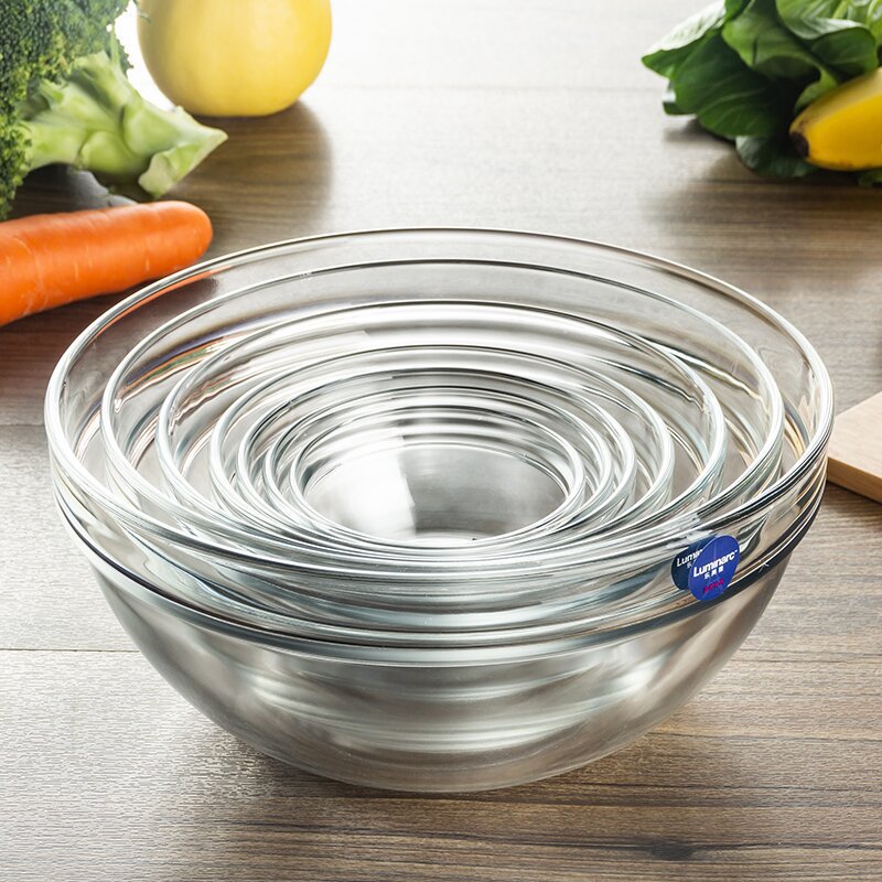 Lemeiya tempered glass bowl, transparent heat-resistant salad bowl, eating rice bowl, dessert bowl, home baking noodle bowl, microwave oven details Picture