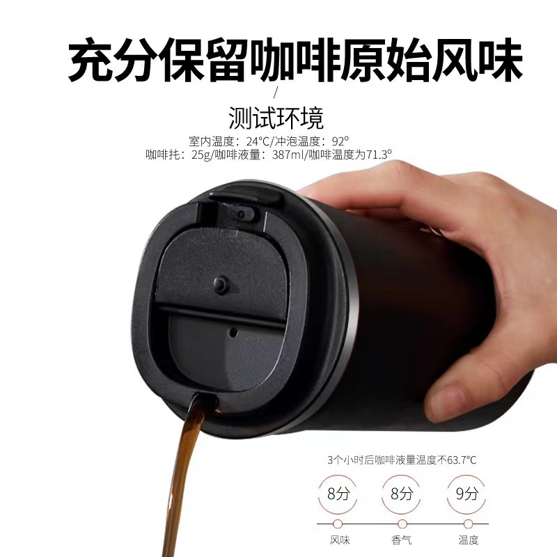 Wholesale of creative and fashionable office insulated cups, stainless steel vacuum coffee cups, outdoor leisure and portable car cups Application Scenario