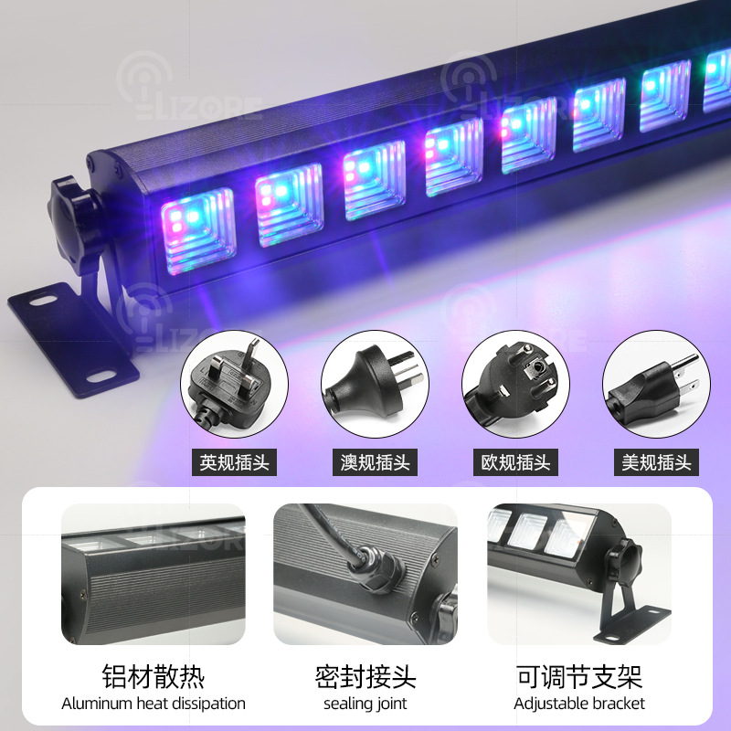 Wholesale LED wall-washing lights, rgb outdoor waterproof 24W color lights, RGB lighting project line lights from the manufacturer details Picture
