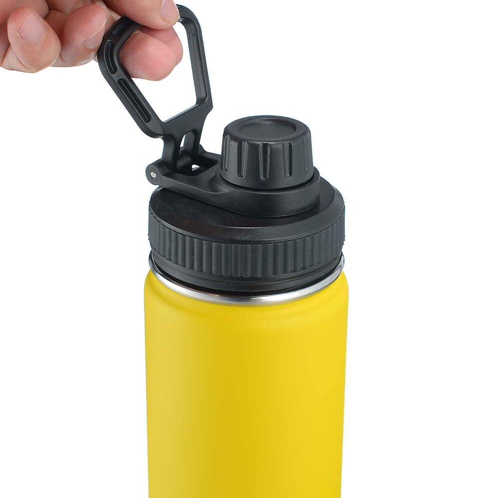 Sublimation cup 16oz space flask, 304 stainless steel insulated cup, spout, straw cup, mountain climbing sports water bottle details Picture
