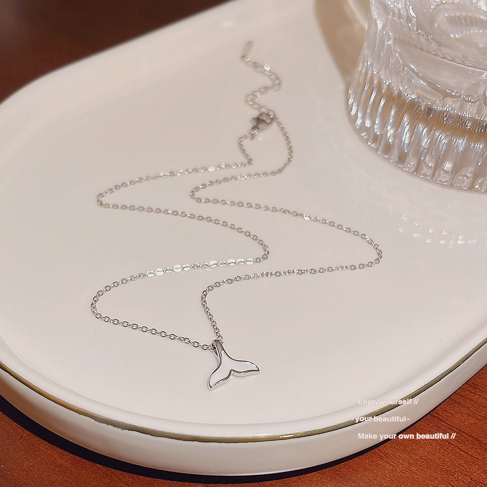 A delicate fishtail titanium steel necklace with a light luxury and niche design, a new collarbone chain for women in 2025 Application Scenario