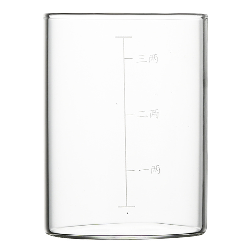 2-liang white spirit cup with scale, large household high borosilicate glass wine dispenser and wine set, 2-liang and 3-liang spirits cups Item Picture