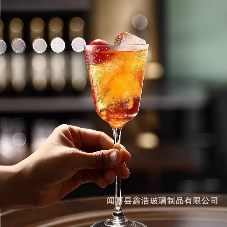 Crystal glass highball glass, Japanese bar cocktail glass, small spirits whisky glass details Picture