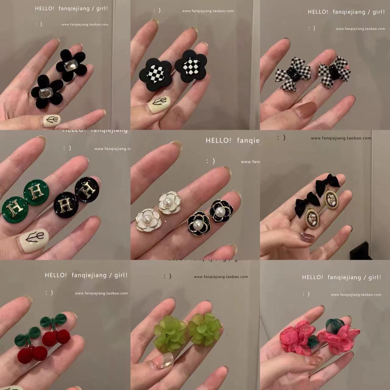 Korean-style silver needle heart-shaped flower earrings, with a unique design sense, sweet and elegant temperament, and a high-end feel, are versatile pearl stud earrings details Picture